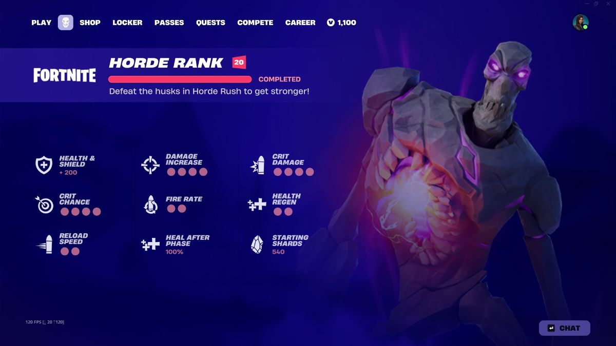 Mode Horde Rush de Fortnitemares 2026 — combat contre les Cube Monsters